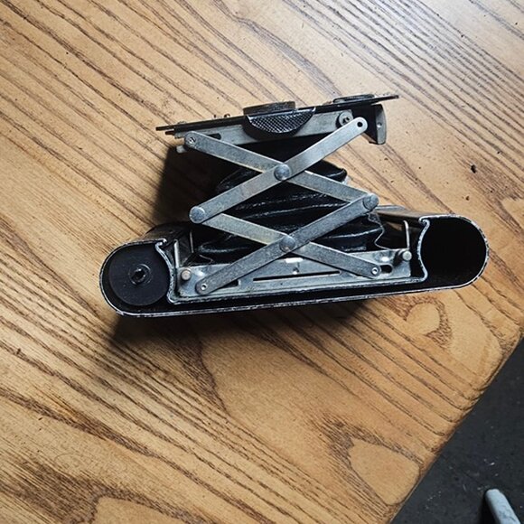 Vtg Kodak No A127 Vest Pocket Folding Roll Film Camera Untested With Case - Picture 4 of 5